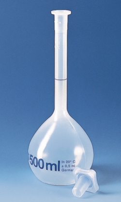 [EN]: Volumetric flask 100 ml, PP NS 14/23, with PP stopper