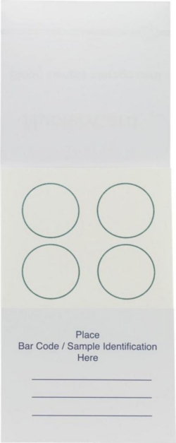 NucleoSave (100) Blood Storage Cards, four sample areas each, For storage of blood samples at room temperature, Pack of 100