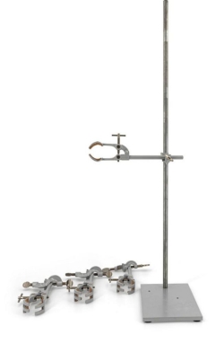 [EN]: NANOCOLOR stand with clamps and bosses for 4 separation funnels, height 70 cm