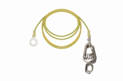 Earthing cable, 1 gripper 1 ring connector, L=1.5m