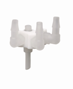 [EN]: 3 port collector for leak connector, sidewise 3x Leak, without connectors