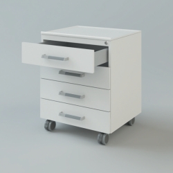 Mobile underbench cabinets 3 drawers, lockable