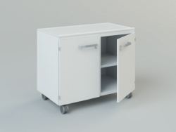 Mobile underbench cabinets 2 doors, lockable, 1 shelf