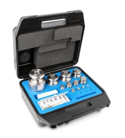 [EN]: Set of weights F2, 1mg...5kg stainless steel, finely turned, plastic case