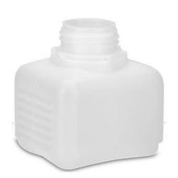 [EN]: HDPE-Square bottles 250 ml nature, thread 0V40, fluted, pack of 396