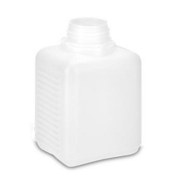 [EN]: HDPE-Square bottles 500 ml nature, thread 0V40, fluted, pack of 264