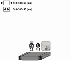 [EN]: Drawer right 25kg, RAL 7035