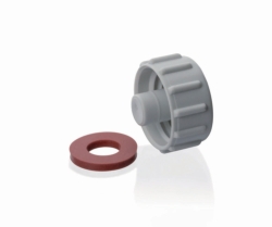 Screw cap Sedimentation vessel Imhoff SAN PP, with silicone flat seal