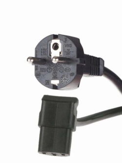 Mains cable 230V, CEEL-shaped IEC socket