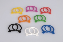 [EN]: Bottle Tag, GL45, multipack, consists of 2x blue, 2x purple, 2x green, 2x red, 2x orange, 2x yellow, 2x black, 2x white,