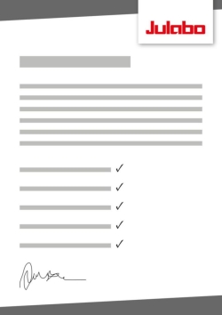 Certificado de pruebas del fabricante para unidades JULABO, categoría 4