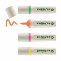 Marcador fluorescente edding 24 EcoLine, juego de 4 surtido