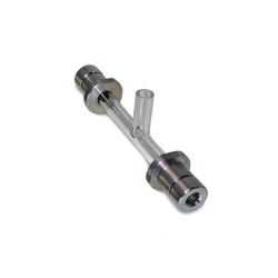 [EN]: Polarimeter tube, metal end, centre fill, glass, central arm: length 100mm