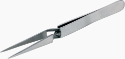 [EN]: Tweezers stainless, self-tensioning, straight, pointed, 120