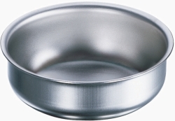 [EN]: Evaporating dish 100 ml, low form diam. 75 mm, height 30 mm, 18/8 stainless steel