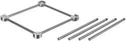 [EN]: Stainless steel 4-legged base, 200 x 200 mm