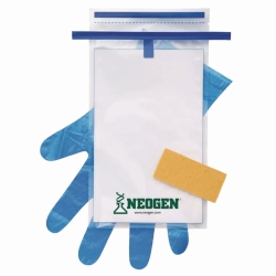 Sampling bag with Hydrated-Sponge with Letheen Broth and 2 gloves