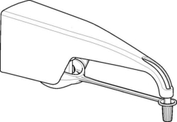 Discharge tube for Varispenser 2 with nominal volume 25, 50, or 100mL