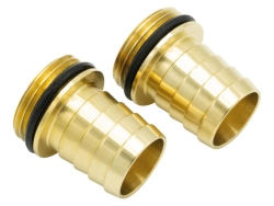 Barbed fittings for tubing 1? to G 1?' outside, pack of 2