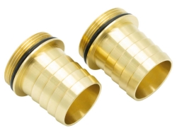 Barbed fittings for tubing 1 1/2? to G 1 1/2?' outside, pack of 2