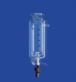 [EN]: Reaction vessel 2 litres, DN 100, cylindrical temp. control and vacuum jacket, drain valve, H approx. 490 mm, 2 KF 25 con