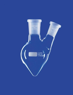 [EN]: Pear-Shape Flask, 50 ml center neck NS 19/26, side neck NS 14/23