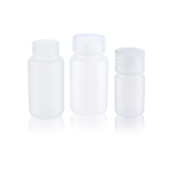 Botella de cuello ancho 30 ml (1 oz), LDPE resistente a fugas, con tapón de rosca 28-410, natural, paquete de 72