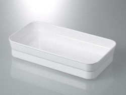 [EN]: Instrument tray 1800 ml 290x160x60mm, melamine resin, white, autoclavable, without lid # 4230-2101