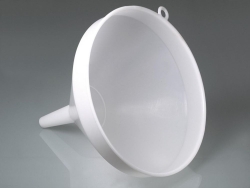 [EN]: Barrel-funnel 450mm, PP with grasp and suspension