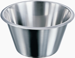 [EN]: Bowl 3000 ml, 18/8 stainless steel conical, high shape, diam. 245 mm, height 120 mm