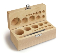 [EN]: Wooden box for individual weight kit up to 500g, for E1 + E2 + F1