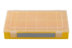 [EN]: box with handle, PP, yellow, 12 trays, 335x225x55mm