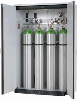 [EN]: Gasf-bottle cabinet G30 lightgrey, width 1400 mm, with interior decoration