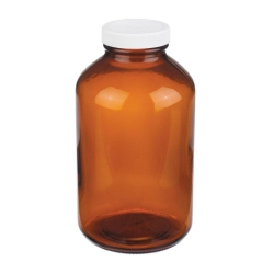 [EN]: WHEATON-Wide Mouth Packer Bottles 1000 ml amber glass, 99mm x 178mm with screw cap, pack of 12