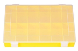 [EN]: Assortment box 335x225x55mm, PP, 12 cases, yellow