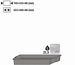 [EN]: Sump inliner shelf, PP, width 720mm for VBF/F30.60.89/140-S+