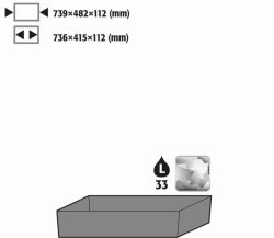 [EN]: zinc plated bottom collecting sump width 739mm, for saftey cabinet chemicals CS.xxx.81