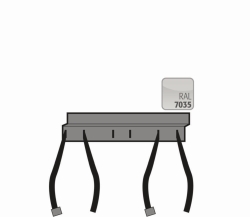 [EN]: Bottle holder with Straps (each 2x) for fication compressed gas cylinder