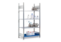 [EN]: Hazardous material shelf type REG with 3 gratings, 1 collecting sump, 1060 x 640 x 2000 mm