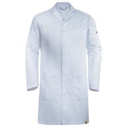 [EN]: Men laboratory coat ESD size M model 395, white, EN 61340, 65% Polyester, 35% cotton