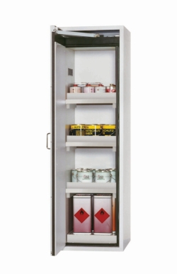 [EN]: Saftey cabinet Typ 90 600 x 615 x 1968 mm (WxDxH) RAL 7035, 3 tank bottoms,