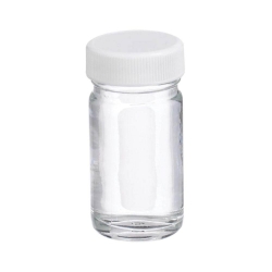 WHEATON-Bottles 30 ml soda-lime glass clear, white PP cap 33-400 and PTFE liner, pack of 48
