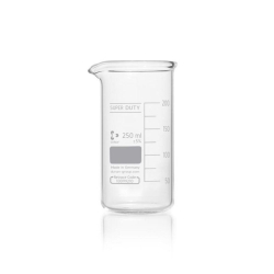 [EN]: Super Duty Becher 250 ml Duran&reg; beaker glass, high form, with division and spout