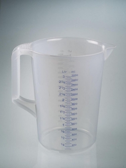 [EN]: Measuring can industry, 3000 ml closed handle, Ø 175mm, High 238mm