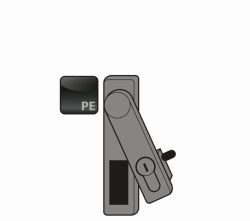 [EN]: Handle pivoting lever PZ PA raw. GOD 700 mm