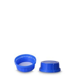 [EN]: Tamper evident closures, PP blue with cone for thread GL 45W pack of 24