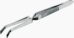 [EN]: Forceps 105 mm, curved stainless steel, self-tightening