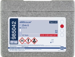 [EN]: NANOCOLOR Zinc 6 tube test measuring range: 0.20-6.00 mg/L sufficient for 20 determinations