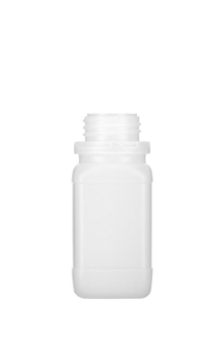 [EN]: Square reagent bottles,wide neck,PE-HD cap. 100 ml, without screw cap pack of 612