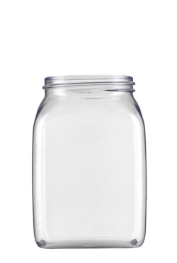 [EN]: Square wide neck containers,hard PVC,clear 1000 ml, pack of 96